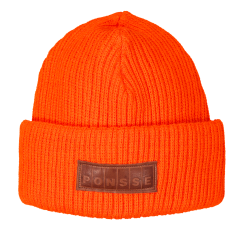 Bonnet tricoté orange